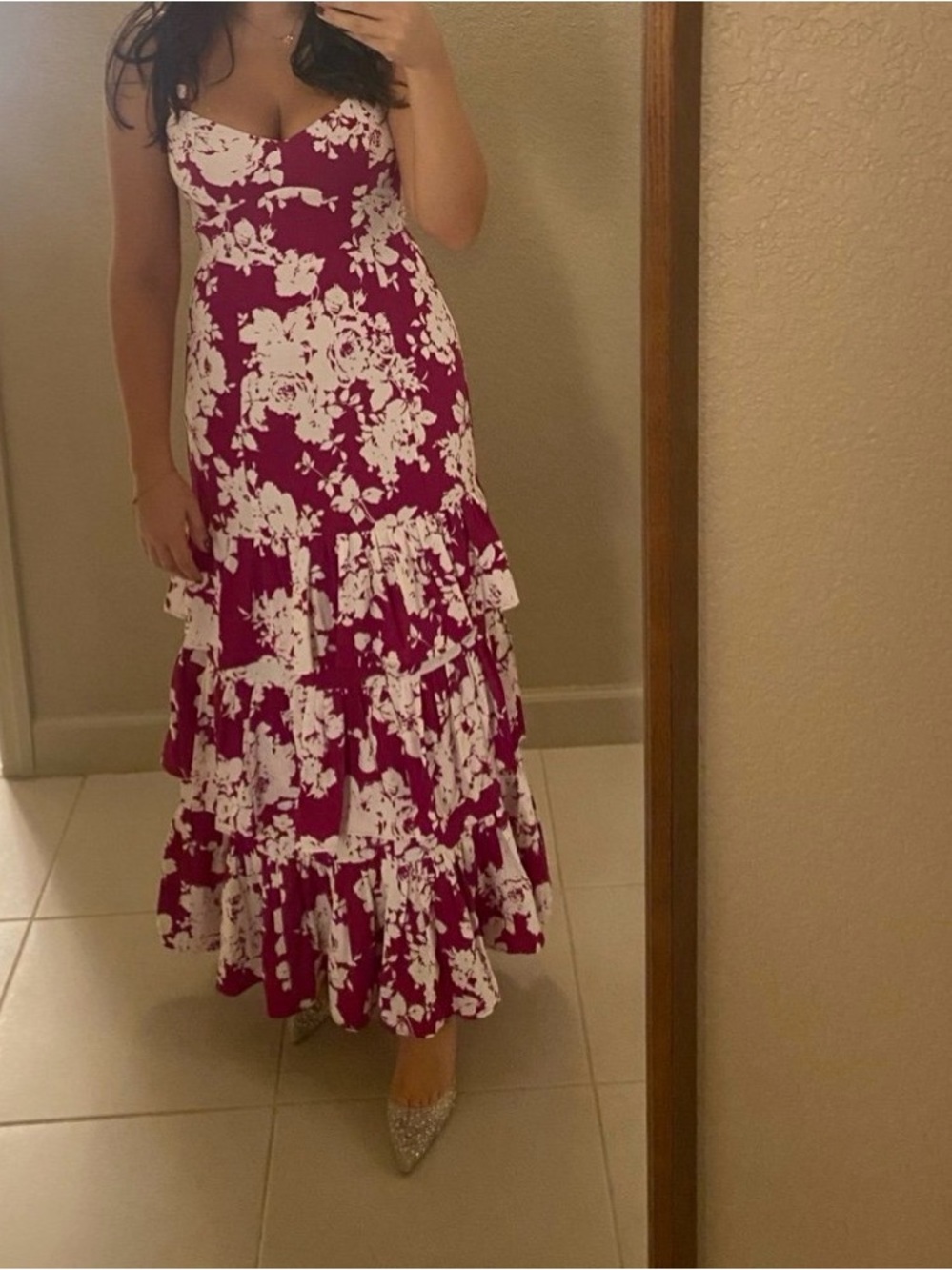 Abercrombie & Fitch Best Dressed Guest Floral Tiered Dress